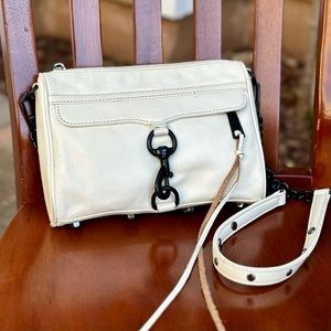 Rebecca Minkoff Mini Mac Bag - White/Black - Genuine Leather